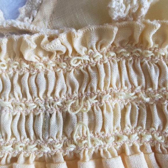 ACROBAT Crochet Empire V Neck Sleeveless Tunic Yellow Top SZ S - Picture 11 of 14